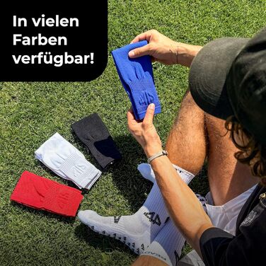 Накладки на щитки для футбольних гомілок із силіконовою ручкою Ready for Sport 1 пара накладок на щитки нековзні, легкі, гнучкі Футбольні трубки для чоловіків, жінок та дітей Один розмір Чорний