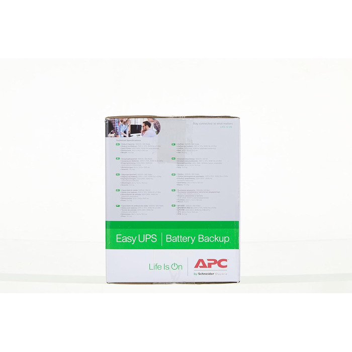 ДБЖ APC Easy UPS - BVX1600LI-GR - джерело безперебійного живлення 1600 ВА з виходами Schuko, резервний акумулятор і захист від перенапруг, резервний акумулятор з стабілізатором, світлодіодні індикатори 1600 ВА / 900 Вт DIN-виходи Одинарний