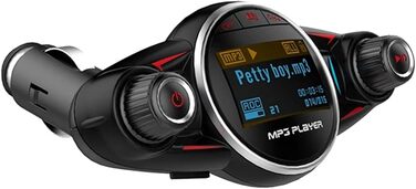 Автомобільний MP3-плеєр Bluetooth FM-передавач Bluetooth AUX аудіоприймач Автомобільний стереоадаптер з обертанням на 180 градусів з автомобільним зарядним пристроєм USB