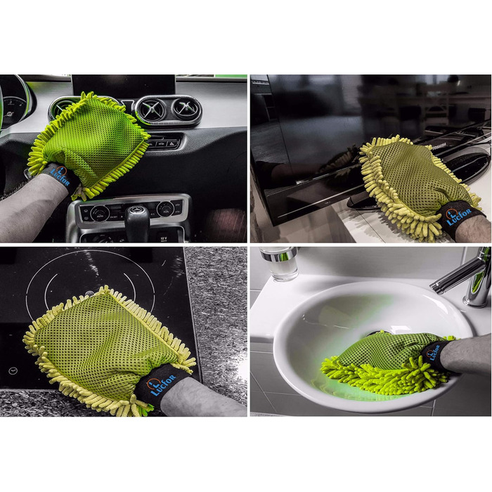 В 1 Microfiber Wash Mitt ідеально підходить для миття автомобіля, тому що дбайливо ставиться до лакофарбового покриття 2 шт. и, 2