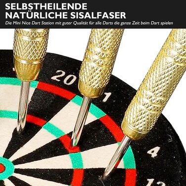 Міні-док для дротиків із сизалю 10 см - Підставка для дротиків Тримач для дротиків - Офіційна міні-репліка док-станції для дротиків - Зберігайте свої дротики будь-де 10 см 1