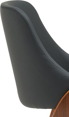 Обідній стілець CLP Vangale I кухонний стілець з каркасом з гнутої деревини I м&39який стілець зі спинкою, колір горіх/чорний, матеріал штучна шкіра штучна шкіра горіх/чорний