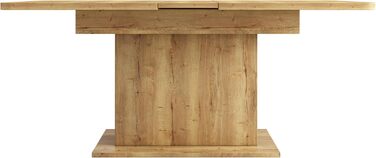Дерев&39яний обідній стіл Merax, розсувний обідній стіл з місцем для зберігання, прямокутний кухонний стіл, для вітальні та їдальні, 110/130Д x 70Ш x 75В см, натуральний колір