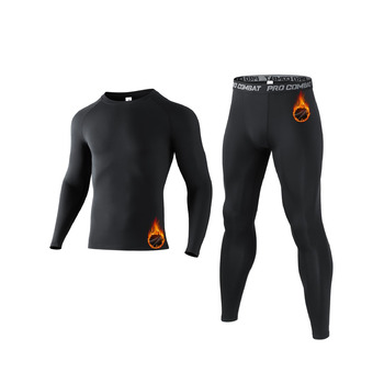 Термобілизна Niksa для чоловіків, комплект лижної білизни, довгий функціональний комплект, дихаюча м&39яка термобілизна для футболу, бігу, фітнесу, походів, чоловіків, чорного кольору*1 (верх*1 низ*1)