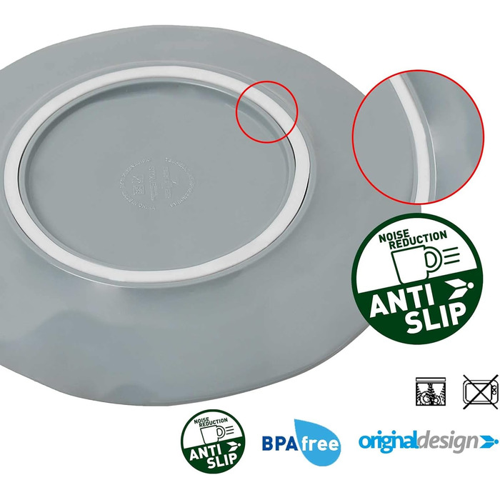 Набір посуду для кемпінгу BRUNNER з меламіну на 2-4 особи (набір 8, 12, 16 або 36 предметів) - венеціанський морський зелений - високоякісний, нековзний набір Tte--Tte з 8 предметів