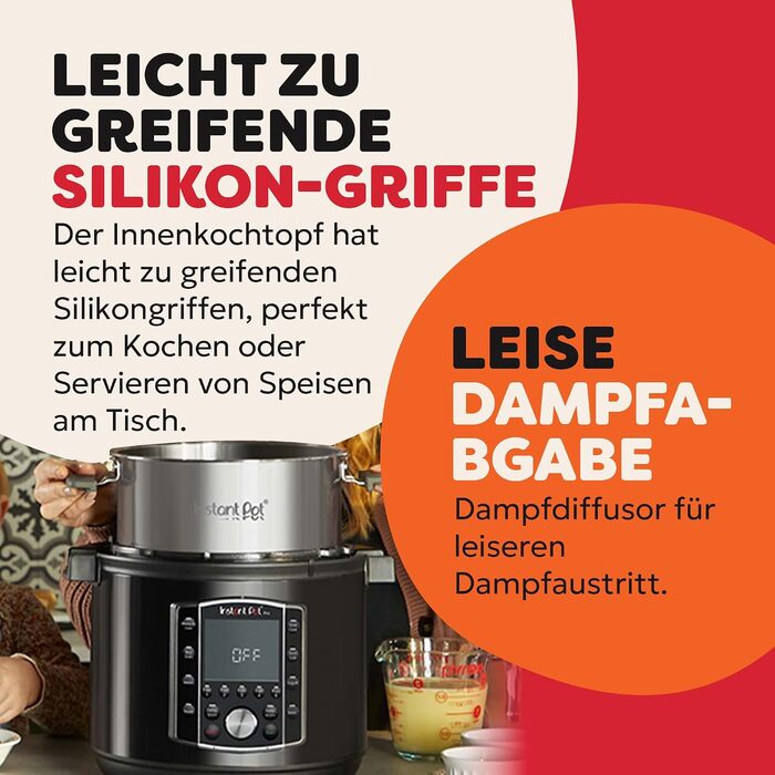 Мультиварка-скороварка Instant Pot Pro 10-в-1, 5,7 л, чорна