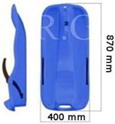 Санки пластикові з гальмами та буксирувальним тросом, сині