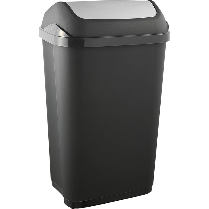 Відро для сміття з відкидною кришкою, 50 л, Swantje, графітово-сірий графіт 50 л, Swantje, графітовий 50 л