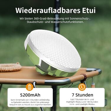 Лампа для кемпінгу 5200mAh Електричні ліхтарі для кемпінгу Круглі бездротові USB-акумуляторні світлодіодні зовнішні ліхтарі, камуфляж