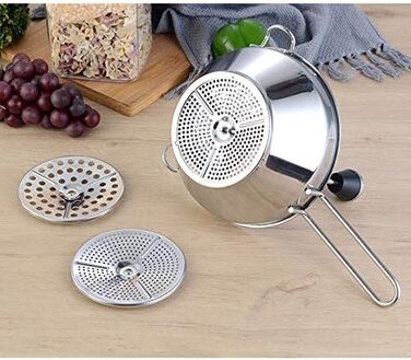 Кухонна м'ясорубка Dariokki з нержавіючої сталі, процідити і натерти на тертці та овочева, легко чиститься, довговічна якість