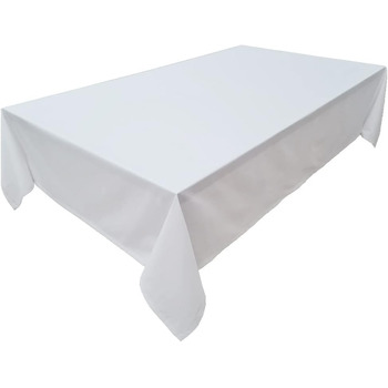 Високоякісна скатертина Столова білизна з 100 бавовни Колекція Concept, колір та розмір на вибір (Скатертина - 120x200см, біла) Пр
