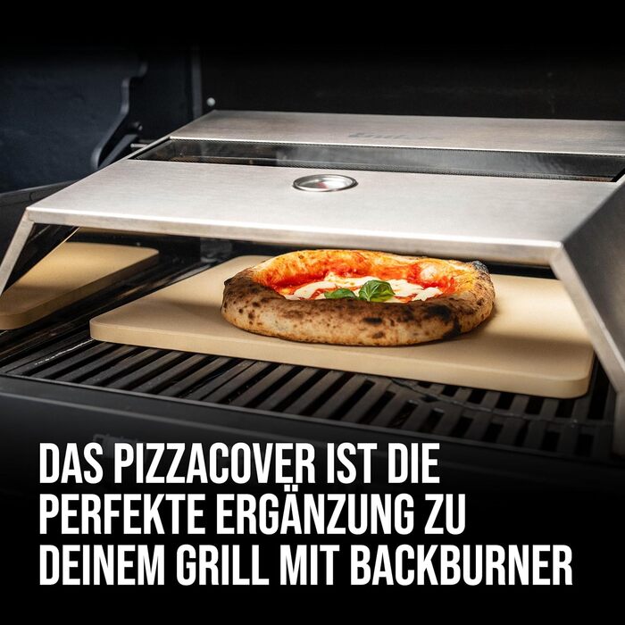 Кожух для піци Enders Pizzacover Turbo для газових грилів з верхнім пальником, з термометром та піцею-каменем (38x30 см), насадка з оглядовим вікном 7881
