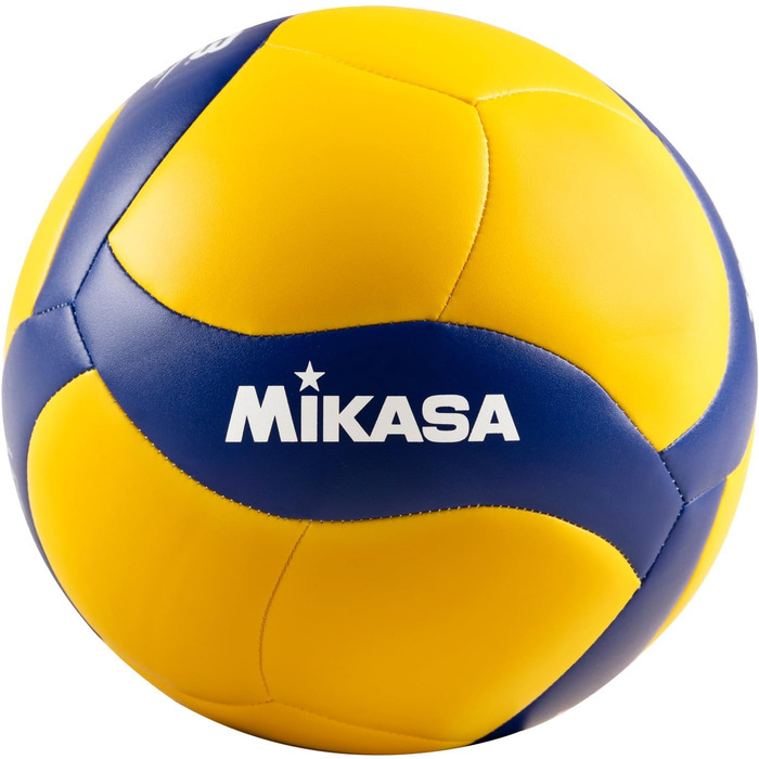 Тренувальний волейбольний м'яч Mikasa V360W-SL (FIVB Certified), Полегшений (200-220 г), Розмір 5, Для дітей та підлітків (6-12 років), Жовто-синій