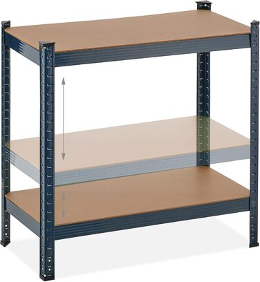 Міцний стелаж Relaxdays, 4 полиці, ВШХ 156x80x40 см, вантажопідйомність 280 кг, металевий, полиця для зберігання в підвалі та гаражі, антрацит