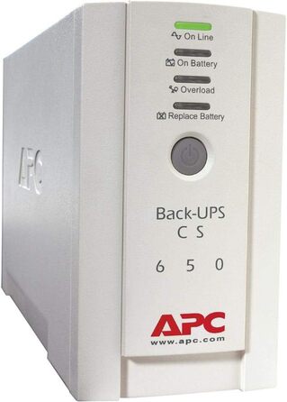 ДБЖ APC Back-UPS CS - BK650EI - джерело безперебійного живлення 650 ВА (4 виходи IEC, захист від перенапруг) 650 ВА Вихідна потужність один