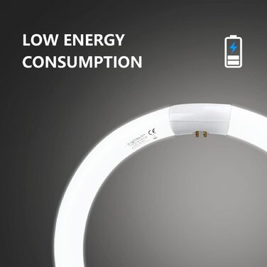 Люмінесцентна трубка Кругла кругла неонова лампа T9 30см 32Вт холодний білий 6500K 2100Lm G10Q базова люмінесцентна трубка для кільцевої лампи.