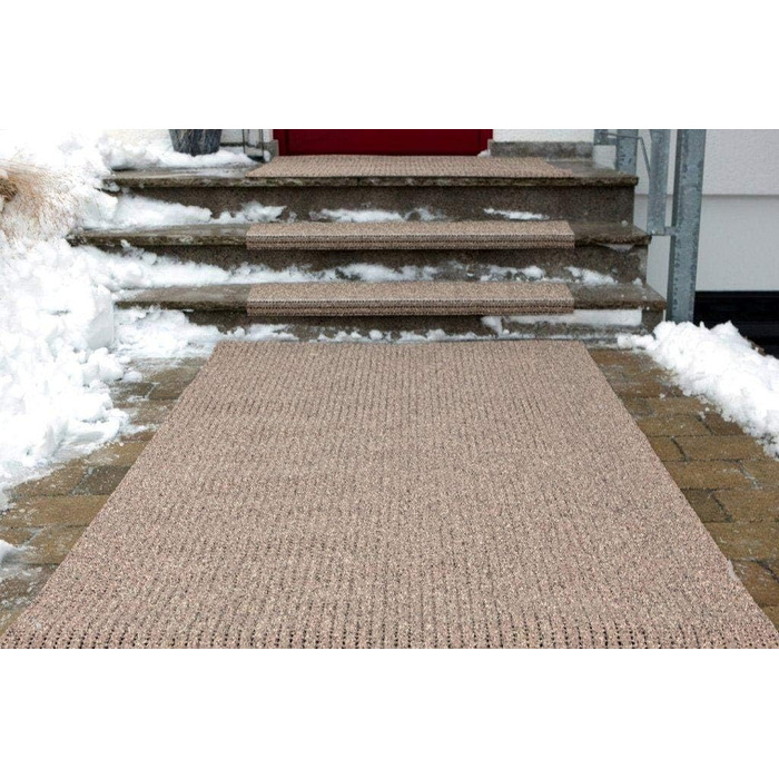 Килимок для сходів AKO, нековзкий, 30 x 73 см, R13 - Зроблено в Німеччині, сіль та перець