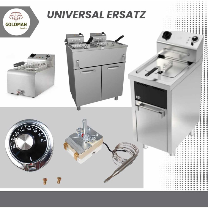 Універсальний термостат для промислової фритюрниці, громадського харчування, універсальна заміна з регулятором (від 50 C до 205 C), 24007