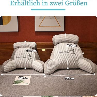 Подушка для спини Chillwave, подушка для спини Mivoza, подушка Chill Wave, трикутна подушка Chillwave у формі крижаної квасолі, трикутна подушка Chillwave у формі крижаної квасолі (Сіра, XL (70 x 50 x 25 см)) XL (70 x 50 x 25 см) Сірий