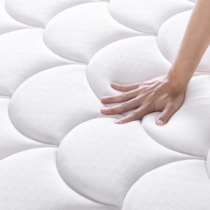 Двомісний матрац ZINUS пружинний та з піни з ефектом пам&39яті 135 x 190 см висота 15 см середньої жорсткості гібридний матрац, що підтримують шкіру ортопедичний пружинний матрац з підтримкою тіла двоспальний (135 x 190 см) білий