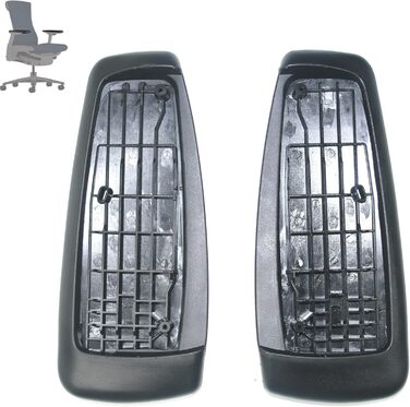 Замінні накладки на підлокітники, сумісні з кріслом Herman Miller Embody, змінні накладки на підлокітники, чорні (пара)