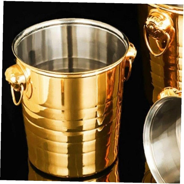 Щипці для льоду Stakee Ice Bucket Щипці для льоду з нержавіючої сталі Відро для льоду з ізольованим кубиком льоду для замороженого