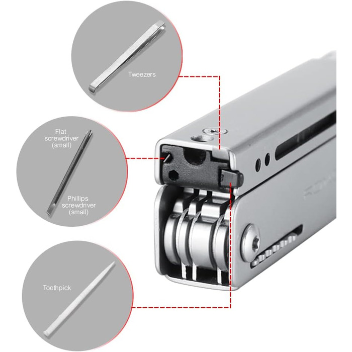 В 1 Мультиножиці EDC з зубочисткою та пінцетом Практичні маленькі та вишукані, 3 13