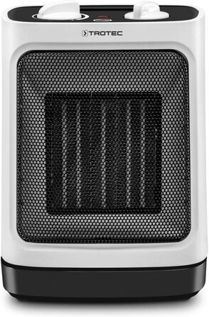 Керамічний вентилятор-обігрівач TROTEC TFC 17 E Теплова потужність 1200 Вт / 2000 Вт Електричний обігрівач з термостатом, розмір приміщення від 24 м до 60 м, функція коливання 60 1200 Вт / 2000 Вт - функція коливання