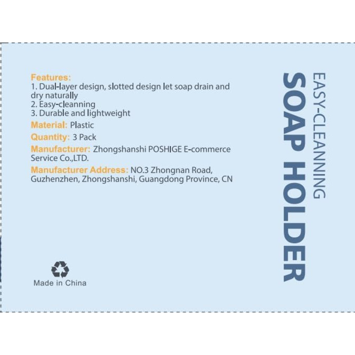 Мильниця з 3 комплектів зі зливною мильницею, захистом для мила, легким очищенням, запобігає утворенню каламуті для душу, ванної к