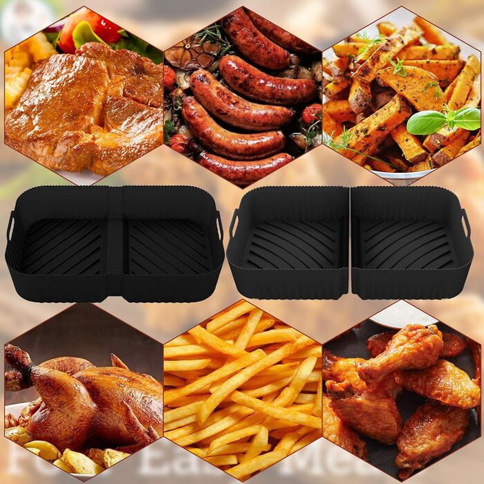 Аксесуари для фритюрниці Ninja Foodi Flexdrawer 10.4 л AF500EU, 3 шт. силіконова форма для фритюрниці, багаторазова мультипіч для мультипечі Аксесуари для ніндзя