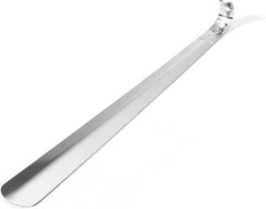 Рожок для взуття з нержавіючої сталі (42 см) - дуже міцний рожок ергономічної форми Сірий