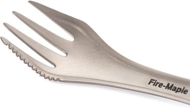 Набір столових приборів Fire-Maple FMT-T23 Titanium 3-в-1 для кемпінгу, Spork (ложка, виделка, ніж), легкий та портативний для активного відпочинку, скелелазіння та подорожей