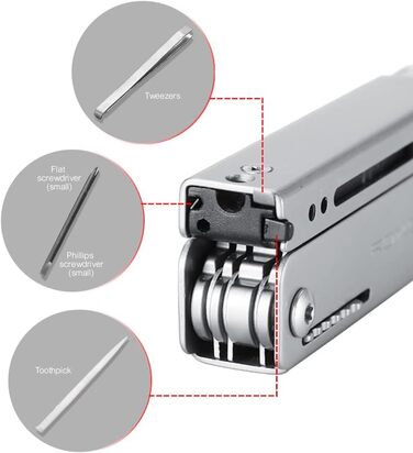 В 1 Мультиножиці EDC з зубочисткою та пінцетом Практичні маленькі та вишукані, 3 13