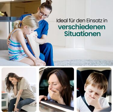 Білих блювотних пакетів об&39ємом 1500 мл з мундштуком, що герметично захищають від ранкової нудоти, відрижки, для вагітних - пакети для стискання, пакети для слини, 50