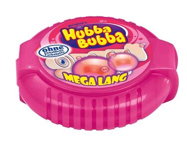 Жувальна гумка Hubba Bubba Пухирчаста стрічка Фантазійні фрукти Мега довгий рол 12 упаковок (12 x 56 г) Fancy Fruit 56 г (12 упаковок)