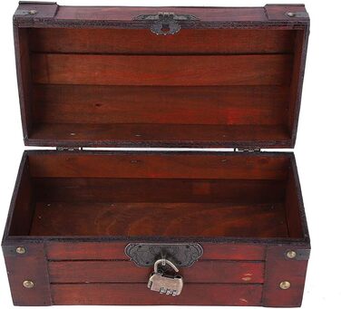 Виготовлена вручну вінтажна дерев&39яна скринька для зберігання колекцій предметів мистецтва та ремесел. Вишукана скринька для ювелірних виробів для домашнього декору (невеликий кодовий замок).