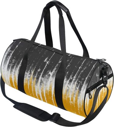 Спортивна сумка з абстрактним жовто-чорним візерунком, дорожня сумка з міцної тканини, ідеальна для поїздок на вихідні, для чоловіків та жінок, для спорту та на ніч.