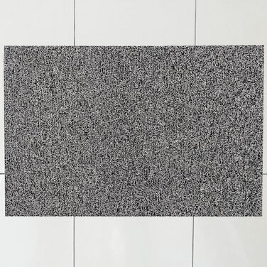 Ультралюксний міцний килимок для дверей, що вловлює бруд, нековзний дренажний вхідний килимок 80 x 50 см вініловий килимок з рулону, брудо- та пилозахист, скребок для вулиці без підкладки та краю, чорно-білий 50 x 80 см (прямокутний)