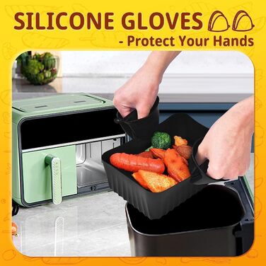 Аксесуари для фритюрниці- Аксесуари для фритюрниці Ninja Foodi AF400EU AF300EU 7.6L-9.5L та інших двозонних фритюрниць, без BPA Аксесуари для двозонної фритюрниці Ninja, аксесуари для аерофритюрниці