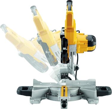 Панельна пила DEWALT, срібляста, жовта, чорна, DWS774-QS - Ingletadora Telescpica 1.400 Вт - Ø 216 мм плюс Luz XPS