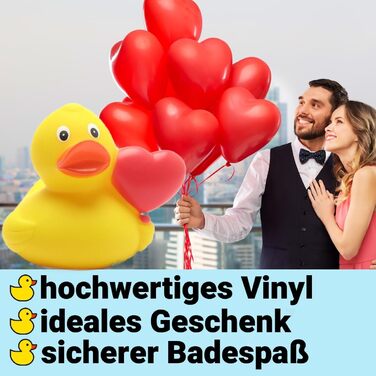 Повітряна куля Duckshop I Rubber Duck Heart I Squeaking Duck IL 8 см - в комплекті брелок Squeaking Duck