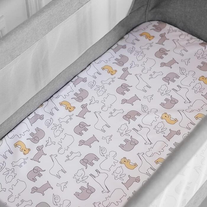 Дитяче ліжечко SUPFINE 3-в-1, регульована висота, портативне дитяче ліжечко Cododo для новонароджених/немовлят, колиска Cododo з матрацом, москітною сіткою та сумкою для зберігання (92 x 58 x 70-90 см, темно-сірий) A1 92x58x70-90 см темно-сірий