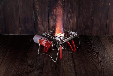 Портативний складаний гриль для кемпінгу Campingmoon над вогнем, роздільні печі, нержавіюча сталь 304 (дротяна сітка (MS-1011)) сріблястий