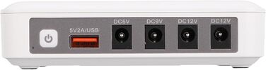 Міні UPS для роутера/модему 7500mAh з резервним живленням, DC 12V/9V, 24W, USB-A вихід (2A), для дому та офісу (EU-штекер)