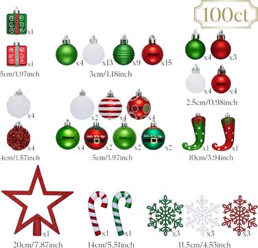 Набір із 100 ялинкових кульок Victor's Workshop