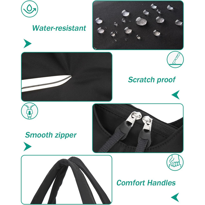 Жіноча спортивна сумка, дорожня сумка, ручна поклажа з відділенням для взуття та вологим відділенням, невелика спортивна сумка для йоги, сауни, плавання, чорна