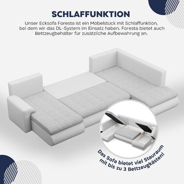 Кутовий диван з функцією сну та 3 відділеннями для зберігання FORESTA 300x89x200 (ШxВxГ) Cord - Зелений - Пуф правий Кутовий диван, U-подібний диван, диван для вітальні, дивани та кушетки, кутовий розкладний диван правий Cord - Зелений (Poso 047)