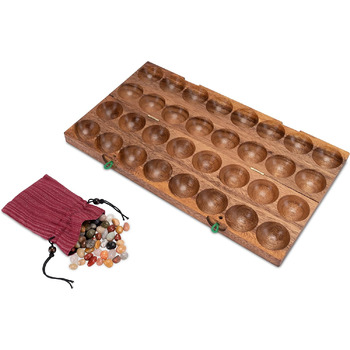 ЛОГОГРАММА Hus - Bao - Kalaha - Mancala - Gemstone game - Гра з дорогоцінних каменів з деревини Самена, в т.ч. з дорогоцінними каменями