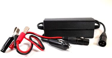 Автомобільний зарядний пристрій Enerpower DC-DC 12V-24V Li-Ion до 14.4V 4A XLR-3 для 12V LiFePo4, AGM акумуляторів для автофургонів, човнів, вантажівок тощо (Crocodile)