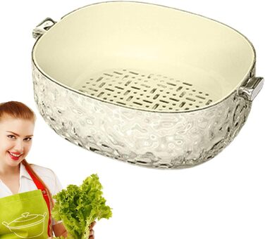 Умивальник Багатофункціональний двошаровий кошик - І мийка для овочів - Для дому, пікніка, кемпінгу, холодильника, як перекус для ягід, таких як полуниця, кавуни та помідори.